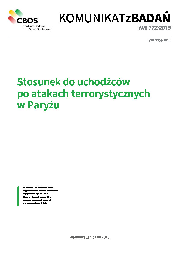 Okładka komunikatu Nr 172/2015