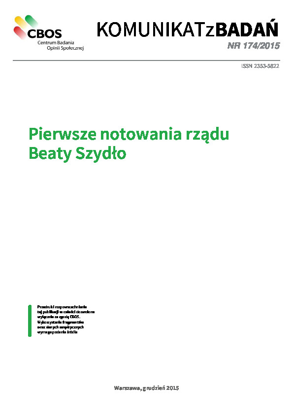 Okładka komunikatu Nr 174/2015