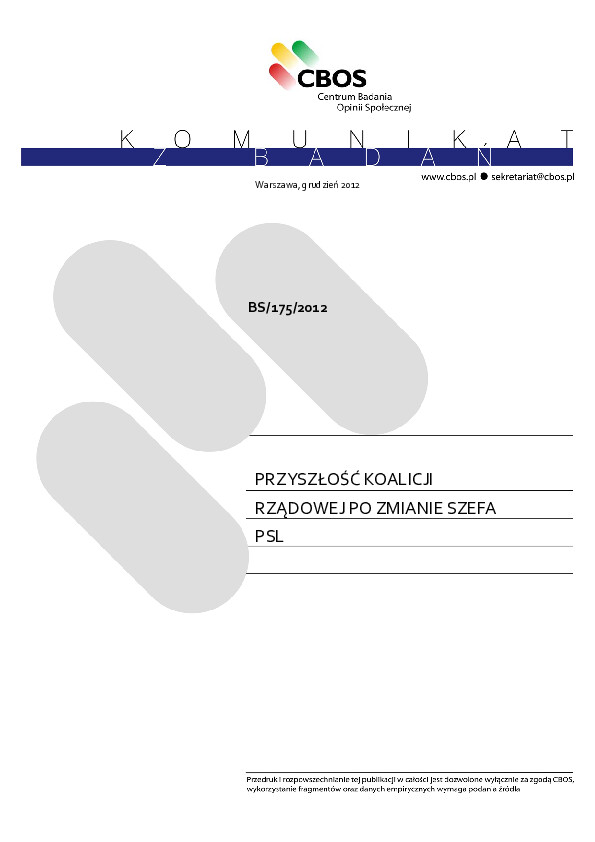Okładka komunikatu BS/175/2012