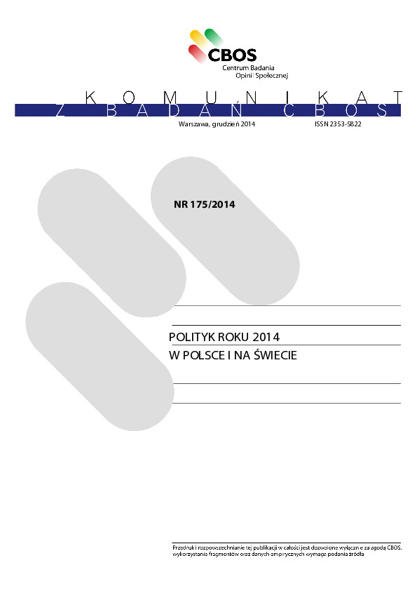 Okładka komunikatu Nr 175/2014