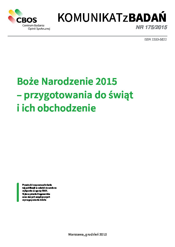 Okładka komunikatu Nr 175/2015