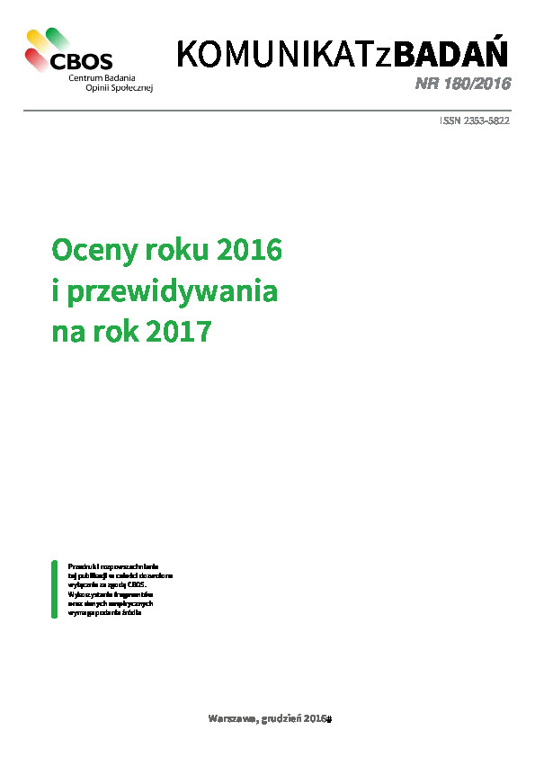 Okładka komunikatu Nr 180/2016